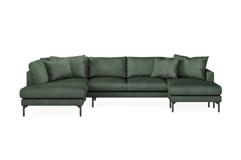 Menard 5-seters U-Sofa - Grønn - U-sofa