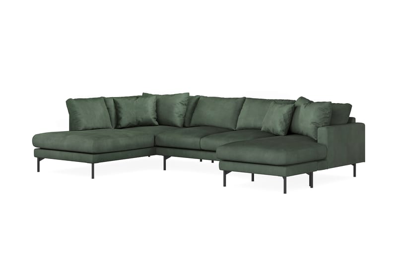 Menard 5-seters U-Sofa - Grønn - U-sofa