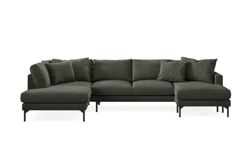 Menard 5-seters U-Sofa - Mørk grønn - U-sofa