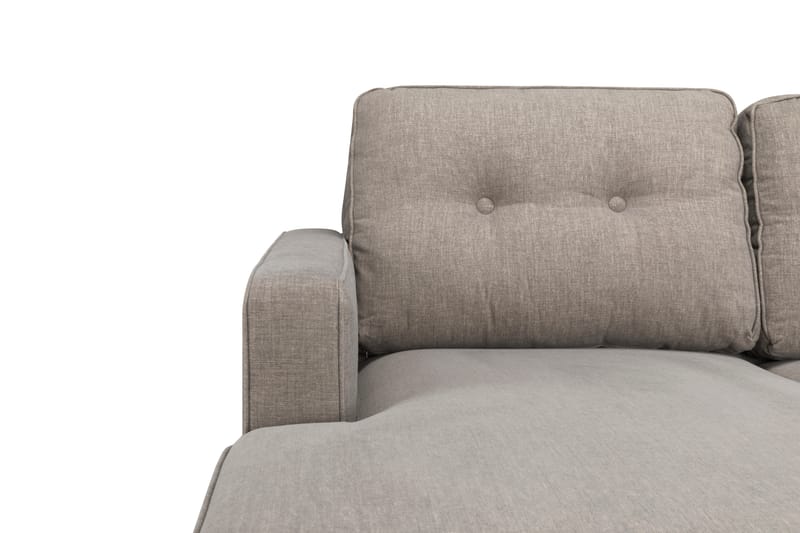Monroe U-sofa med Divan Venstre Vaskbart Stoff - Gråbrun - Møbler - Sofaer - U-sofa