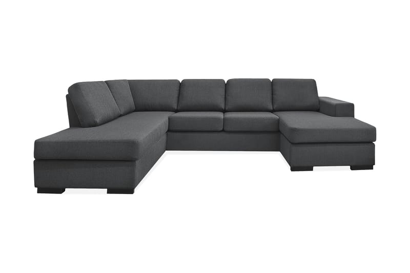 Nebraska U-sofa med Divan Høyre - Mørkegrå - U-sofa