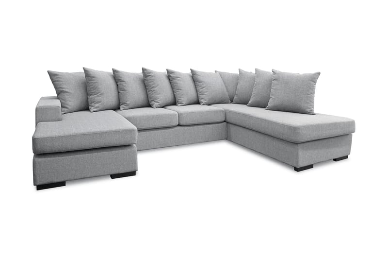 Nebraska U-sofa med Divan Venstre inkl. Konvoluttputer - Blågrå - Møbler - Sofaer - U-sofa