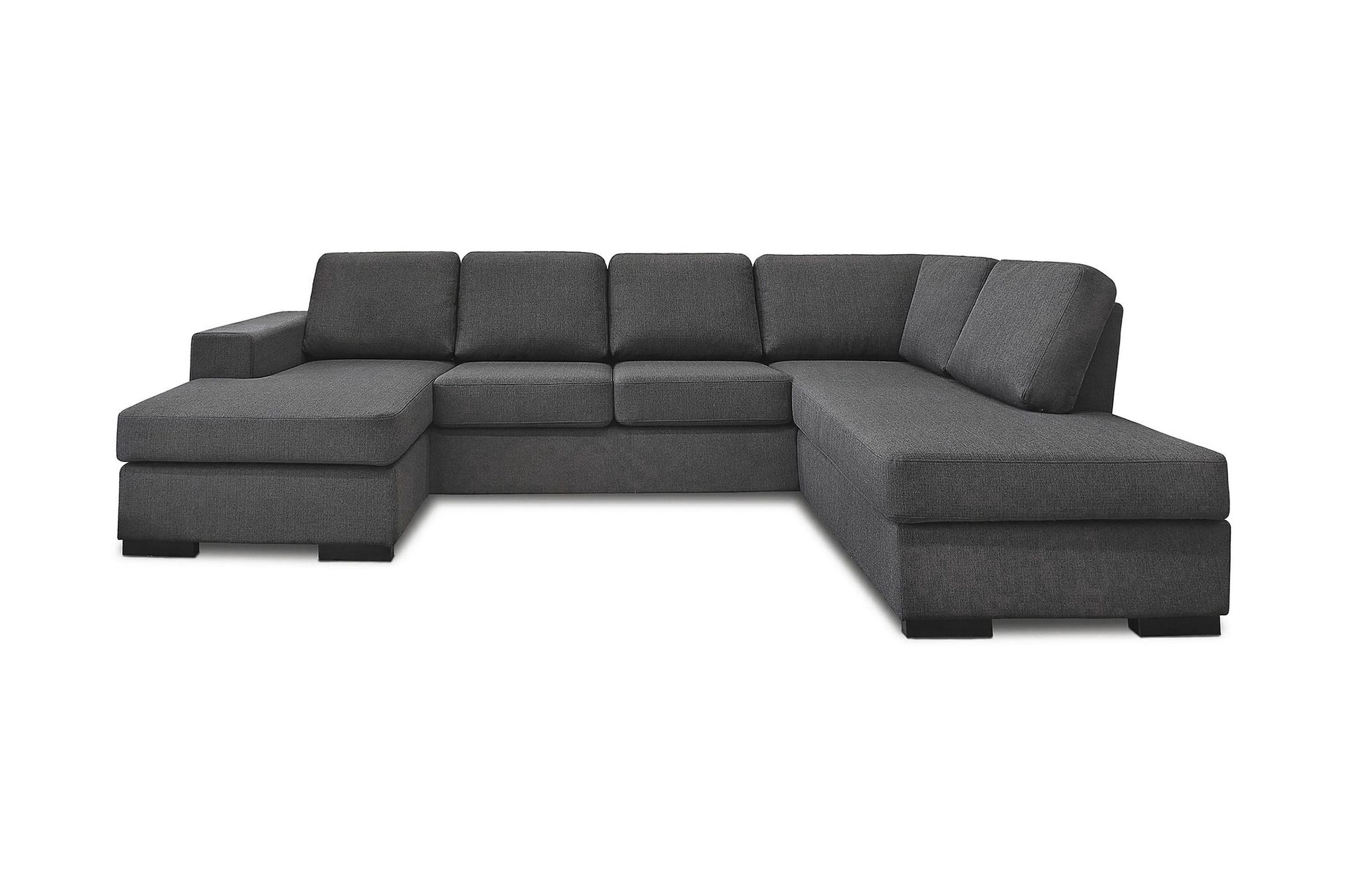 Nebraska U-sofa med Divan Venstre - Mørkegrå