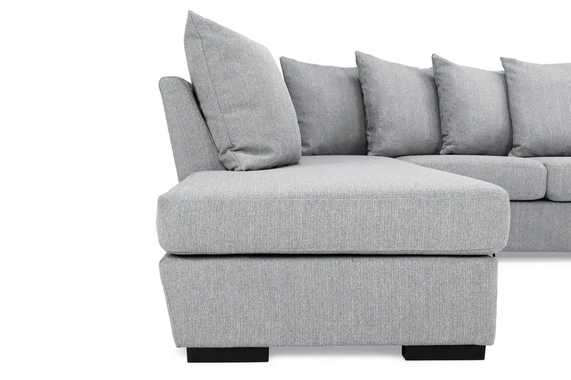 Nebraska U-sofa Venstre Konvoluttputer - Lysegrå - Møbler - Sofaer - U-sofa