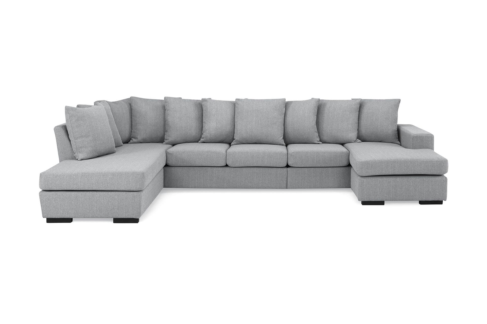Nebraska U-sofa Venstre Konvoluttputer - Lysegrå - Møbler - Sofaer - U-sofa