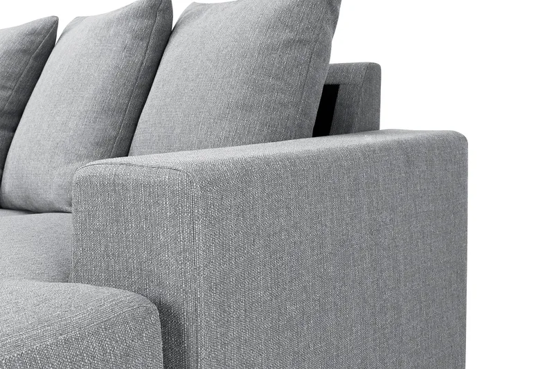 Nebraska U-sofa Venstre Konvoluttputer - Lysegrå - Møbler - Sofaer - U-sofa