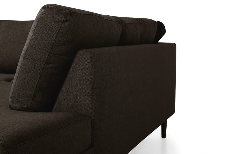 Nordic U-sofa Large med Divan Venstre - Brun/Svart - U-sofa