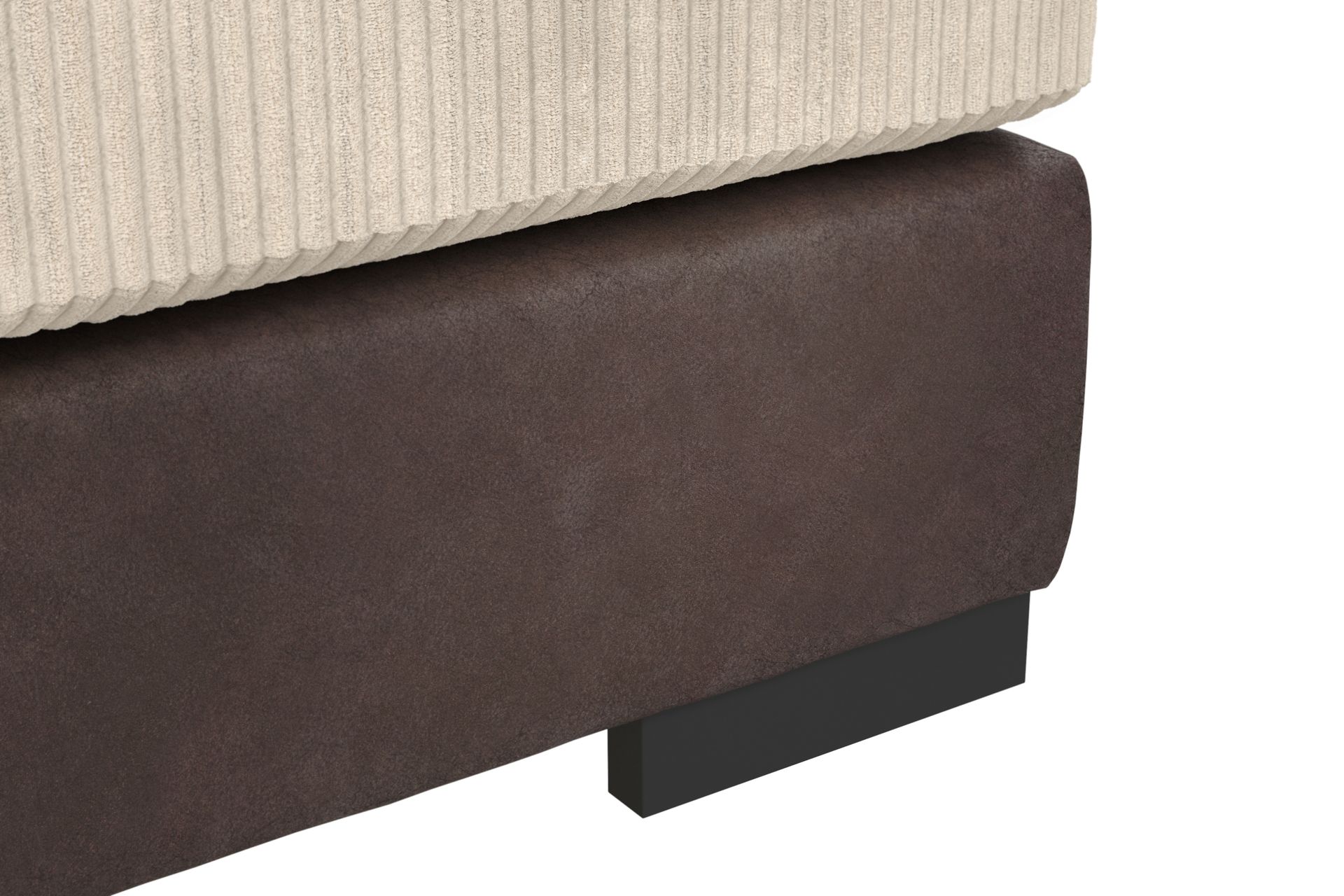 Ocean 4-seters Høyrevendt U-formet Sofa med Divan og Sjeselong i Manchester - Beige - Møbler - Sofaer - U-sofa