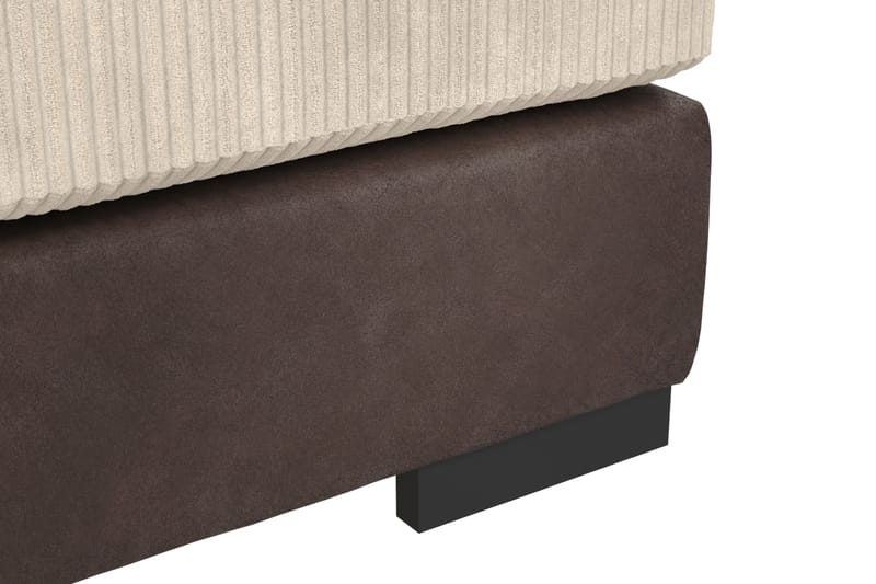 Ocean 4-seters Høyrevendt U-formet Sofa med Divan og Sjeselong i Manchester - Beige - Møbler - Sofaer - U-sofa