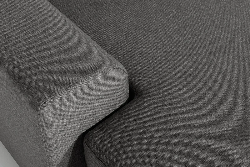 Ocean 4-seters Høyrevendt U-formet Sofa med Divan og Sjeselong i Stoff - Mørk grå - Møbler - Sofaer - U-sofa