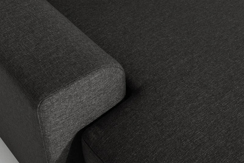 Ocean 4-seters Venstrevendt U-formet Sofa med Divan og Sjeselong i Stoff - Svart - Møbler - Sofaer - U-sofa