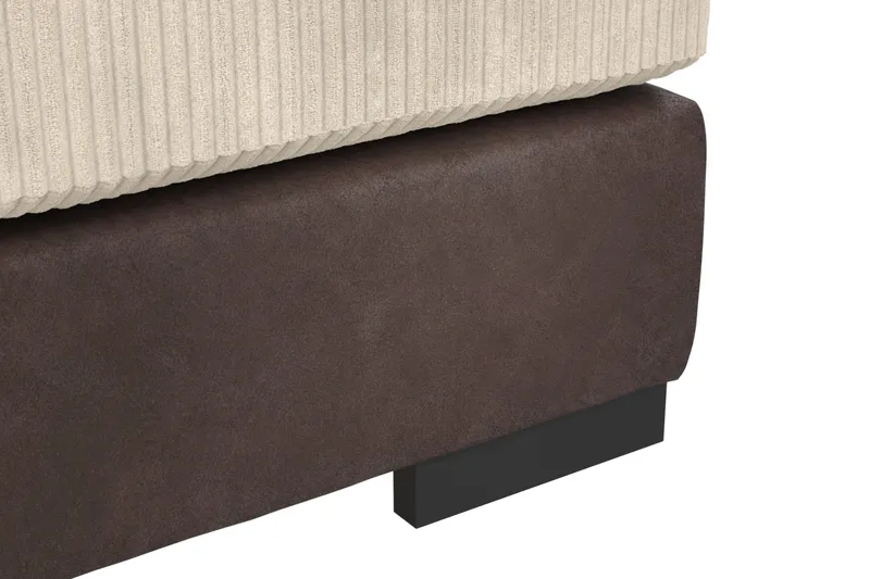 Ocean 5-seters Høyrevendt U-formet Large Sofa med Divan og Sjeselong i Manchester - Beige - Møbler - Sofaer - U-sofa