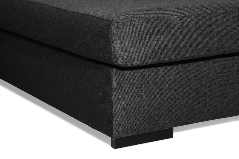 Ocean 5-seters Høyrevendt U-formet Large Sofa med Divan og Sjeselong i Stoff - Svart - Møbler - Sofaer - U-sofa