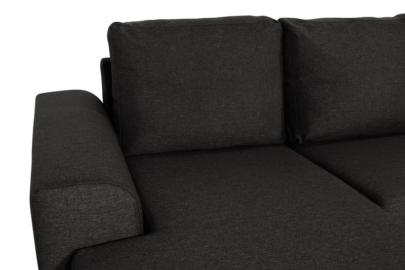 Ocean 5-seters Høyrevendt U-formet Large Sofa med Divan og Sjeselong i Stoff - Svart - Møbler - Sofaer - U-sofa