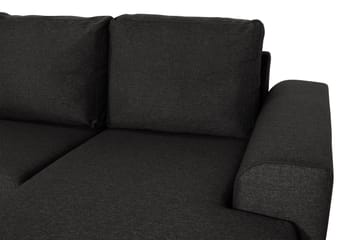 Ocean 5-seters Venstrevendt U-formet Large Sofa med Divan og Sjeselong i Stoff - Svart - Møbler - Sofaer - U-sofa