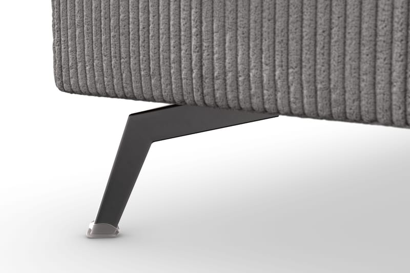 Ocean Lyx 6-seters Venstrevendt U-formet Sofa med Divan og Sjeselong + Fotskammel i Manchester - Mørk grå - Møbler - Sofaer - U-sofa