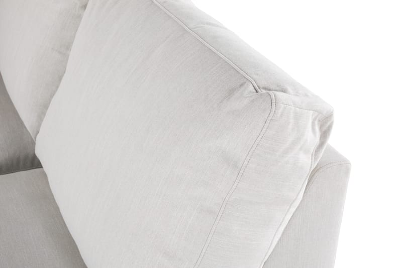 Ocean Lyx 6-seters Venstrevendt U-formet Sofa med Divan og Sjeselong + Fotskammel i Stoff - Lys grå - Møbler - Sofaer - U-sofa