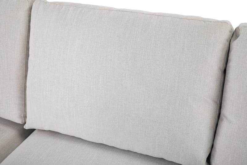 Ocean Lyx 6-seters Venstrevendt U-formet Sofa med Divan og Sjeselong + Fotskammel i Stoff - Lys grå - Møbler - Sofaer - U-sofa