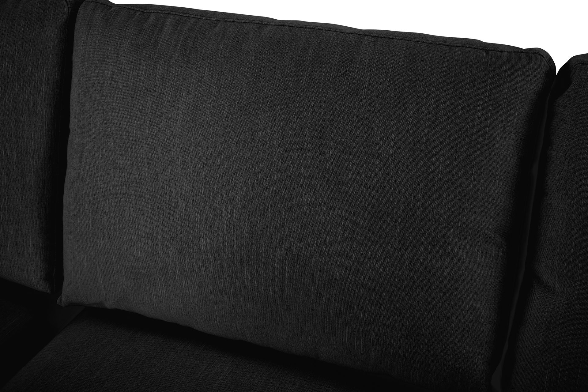 Ocean Lyx 6-seters Venstrevendt U-formet Sofa med Divan og Sjeselong + Fotskammel i Stoff - Svart - Møbler - Sofaer - U-sofa