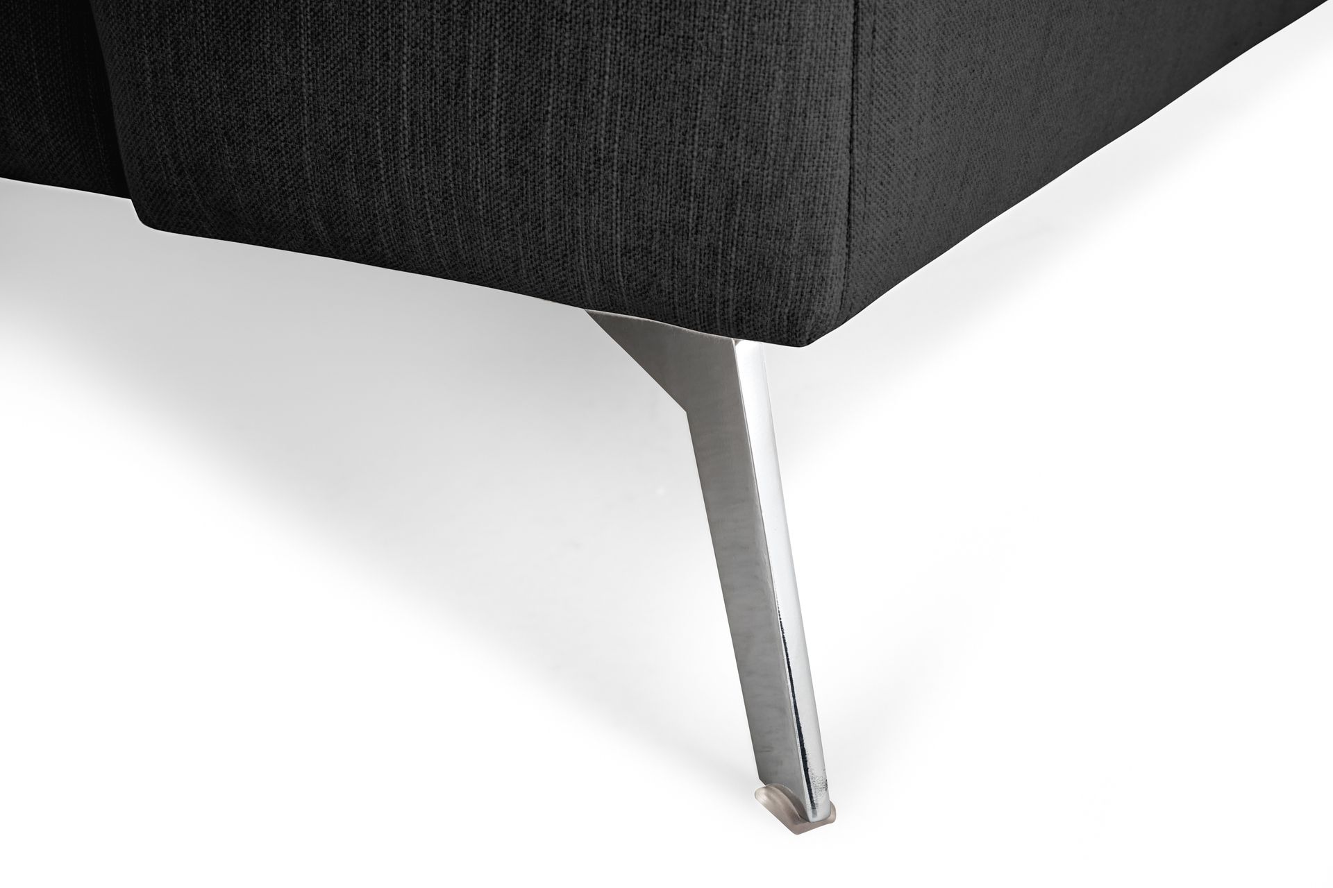 Ocean Lyx 6-seters Venstrevendt U-formet Sofa med Divan og Sjeselong + Fotskammel i Stoff - Svart - Møbler - Sofaer - U-sofa