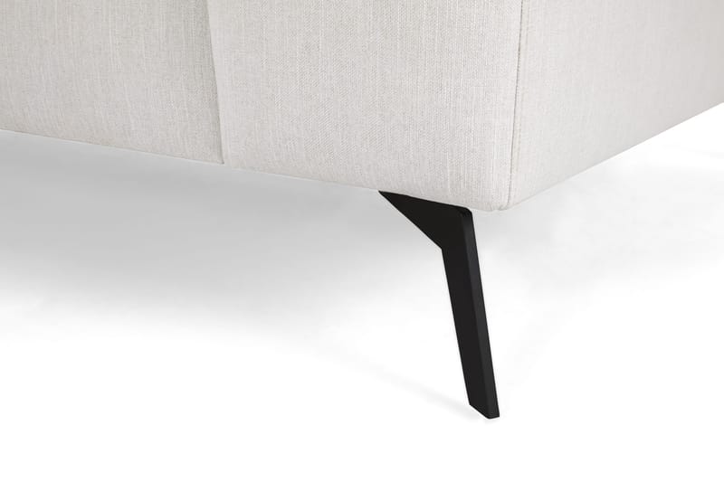 Ocean Lyx 6-seters Venstrevendt U-formet Sofa med Divan og Sjeselong + Fotskammel i Stoff - Lys grå - Møbler - Sofaer - U-sofa