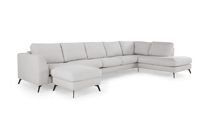 Ocean Lyx U-sofa med Sjeselong Høyre - Linbeige - U-sofa