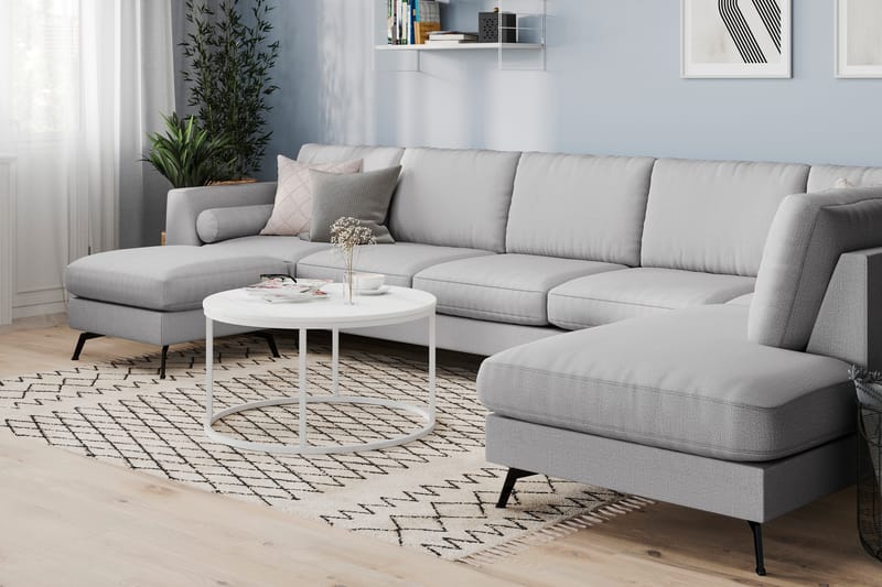 Ocean Lyx U-sofa med Sjeselong Høyre - Lingrå - Møbler - Sofaer - U-sofa