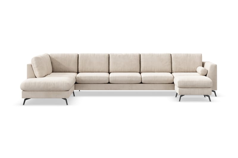 Ocean Lyx U-sofa med Sjeselong Venstre - Beige - Møbler - Sofaer - U-sofa