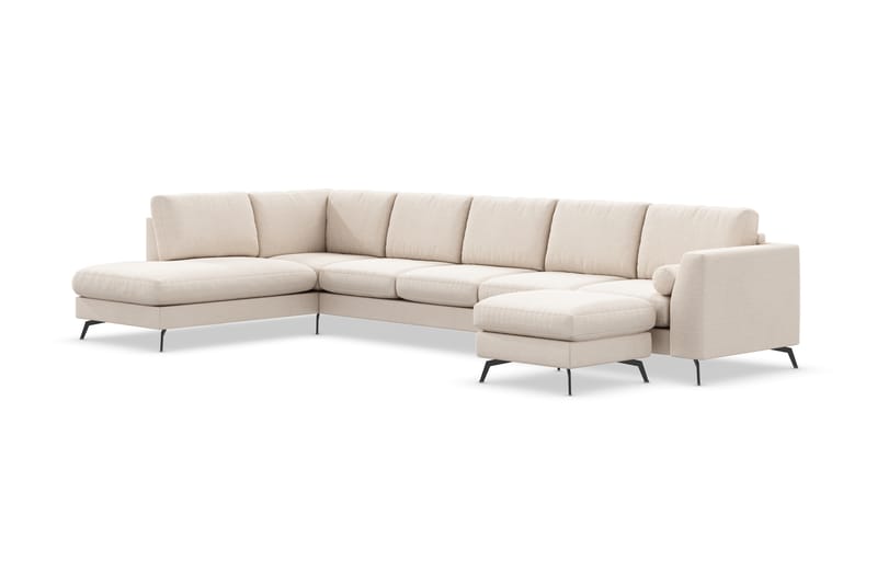 Ocean Lyx U-sofa med Sjeselong Venstre - Beige - Møbler - Sofaer - U-sofa