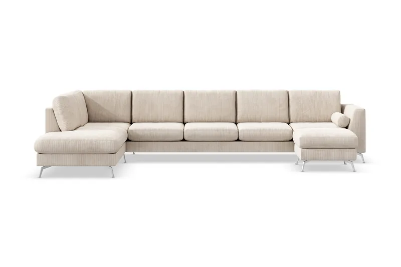 Ocean Lyx U-sofa med Sjeselong Venstre - Beige - Møbler - Sofaer - U-sofa