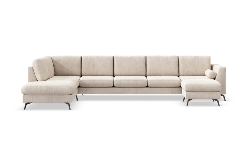 Ocean Lyx U-sofa med Sjeselong Venstre, Beige