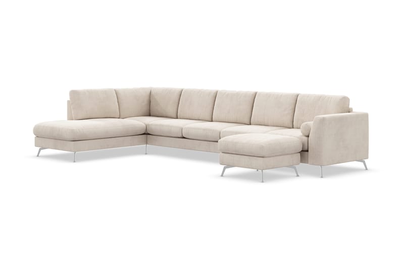 Ocean Lyx U-sofa med Sjeselong Venstre - Beige - Møbler - Sofaer - U-sofa