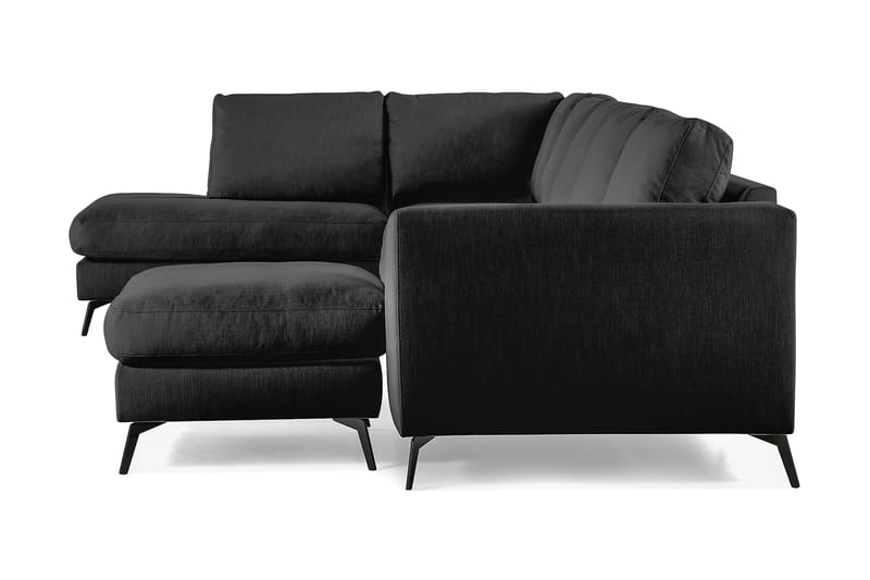 Ocean Lyx U-sofa med Sjeselong Venstre - Linsvart - Møbler - Sofaer - U-sofa