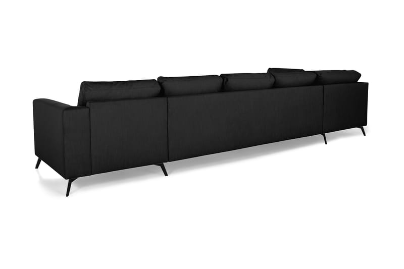 Ocean Lyx U-sofa med Sjeselong Venstre - Linsvart - Møbler - Sofaer - U-sofa