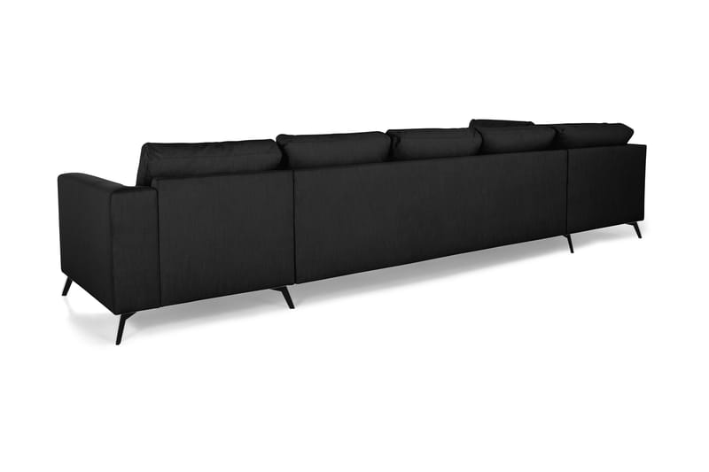 Ocean Lyx U-sofa med Sjeselong Venstre - Linsvart - U-sofa