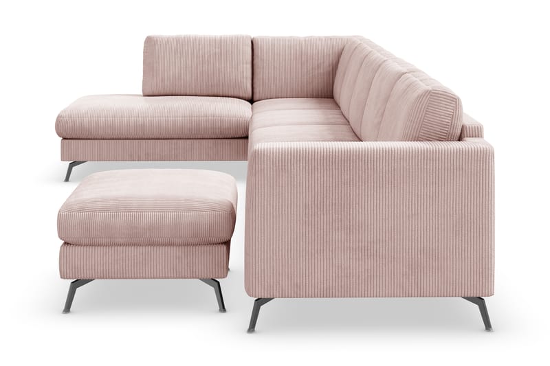 Ocean Lyx U-sofa med Sjeselong Venstre - Rosa - U-sofa