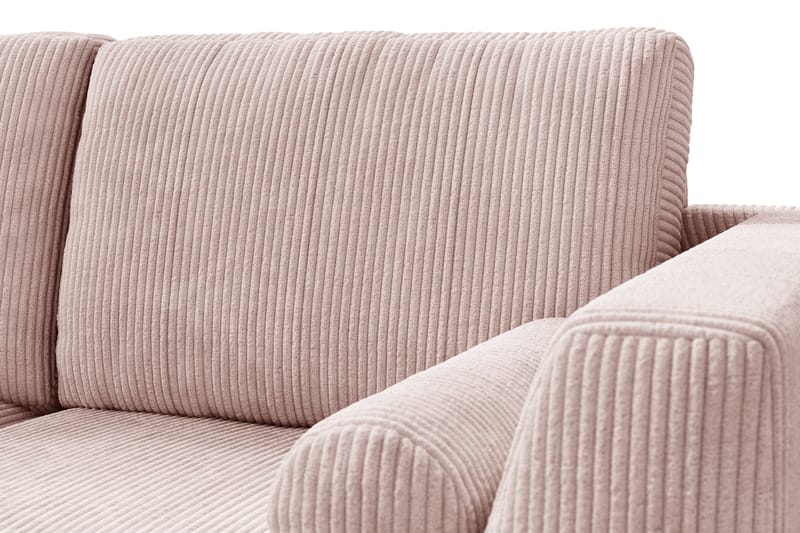 Ocean Lyx U-sofa med Sjeselong Venstre - Rosa - Møbler - Sofaer - U-sofa