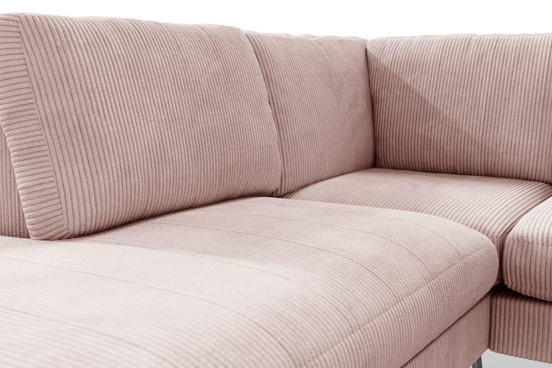 Ocean Lyx U-sofa med Sjeselong Venstre - Rosa - U-sofa