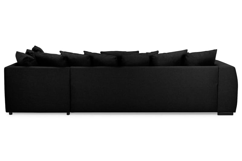 Optus 4-seters Høyrevendt U-formet Sofa med Divan og Sjeselong i Stoff inkl. Pynteputer - Svart - Møbler - Sofaer - Skinnsofaer