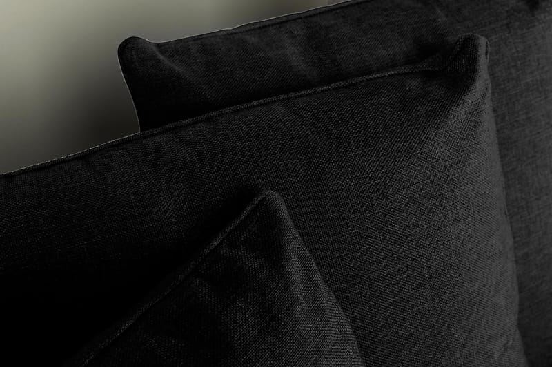 Optus 4-seters Høyrevendt U-formet Sofa med Divan og Sjeselong i Stoff inkl. Pynteputer - Svart - Møbler - Sofaer - Skinnsofaer