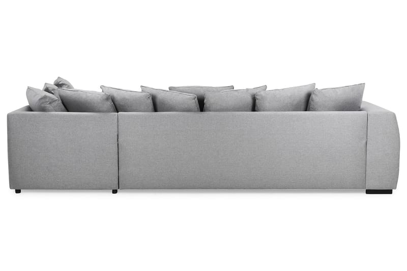 Optus 4-seters Høyrevendt U-formet Sofa med Divan og Sjeselong i Stoff inkl. Pynteputer - Lys grå - Møbler - Sofaer - U-sofa