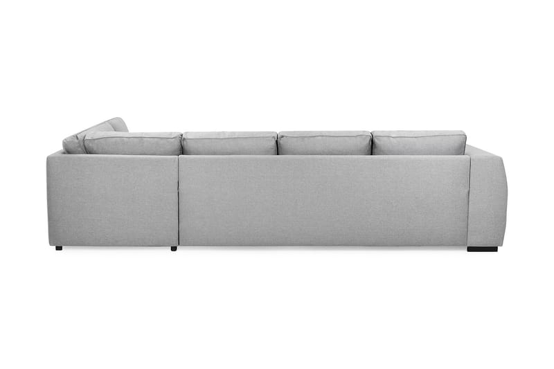 Optus 4-seters Høyrevendt U-formet Sofa med Divan og Sjeselong i Stoff - Lys grå - Møbler - Sofaer - U-sofa