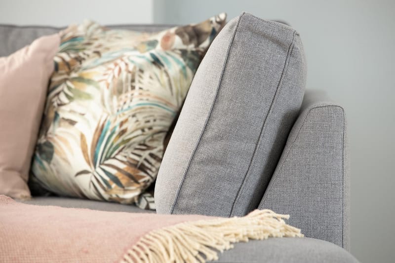 Optus 4-seters Høyrevendt U-formet Sofa med Divan og Sjeselong i Stoff - Lys grå - Møbler - Sofaer - U-sofa