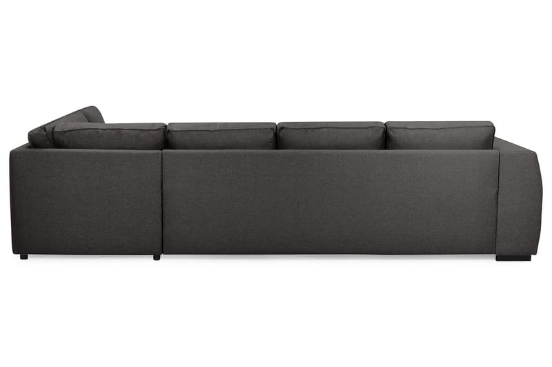 Optus 4-seters Høyrevendt U-formet Sofa med Divan og Sjeselong i Stoff - Mørk grå - Møbler - Sofaer - U-sofa