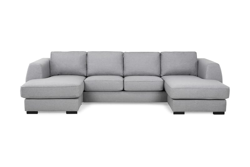 Optus 4-seters U-formet Sofa med Dobbeldivan i Stoff - Lys grå - Møbler - Sofaer - U-sofa
