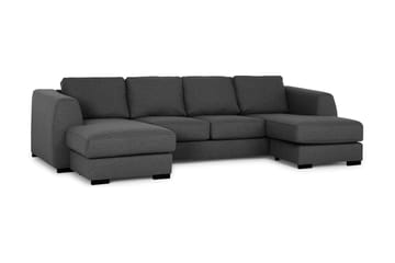 Optus 4-seters U-formet Sofa med Dobbeldivan i Stoff