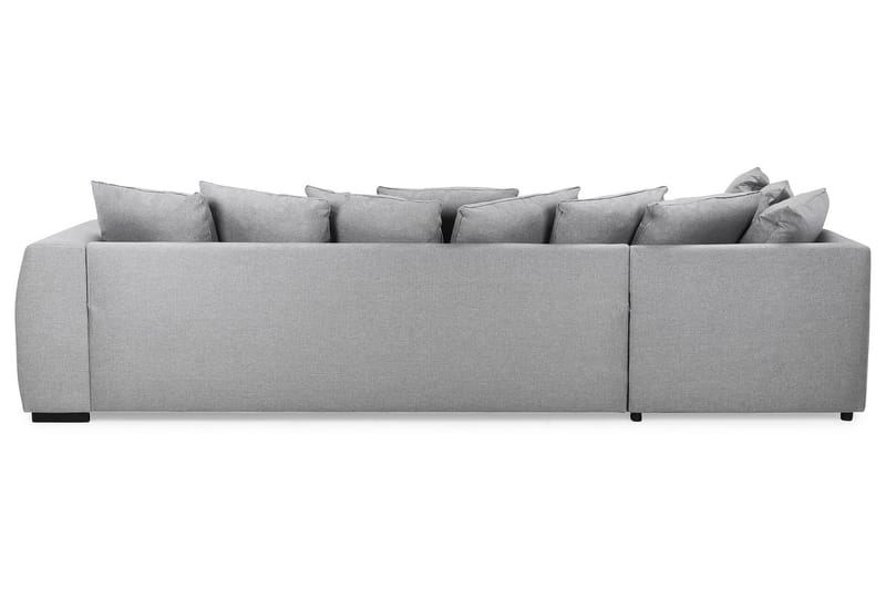 Optus 4-seters Venstrevendt U-formet Sofa med Divan og Sjeselong i Stoff inkl. Pynteputer - Lys grå - Møbler - Sofaer - U-sofa