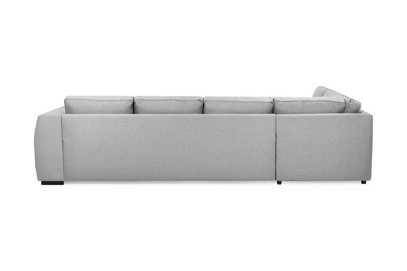 Optus 4-seters Venstrevendt U-formet Sofa med Divan og Sjeselong i Stoff - Lys grå - Møbler - Sofaer - U-sofa
