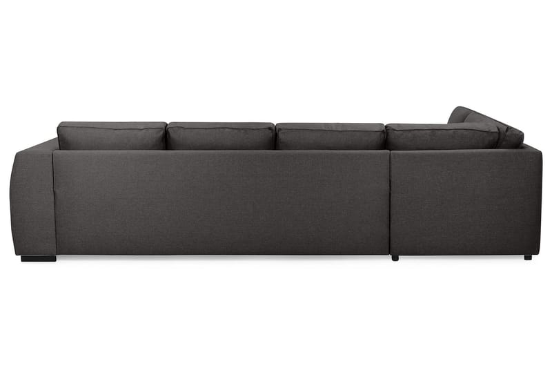 Optus 4-seters Venstrevendt U-formet Sofa med Divan og Sjeselong i Stoff - Mørk grå - Møbler - Sofaer - U-sofa