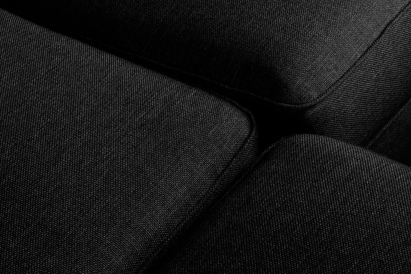 Optus 4-seters Venstrevendt U-formet Sofa med Divan og Sjeselong i Stoff - Svart - Møbler - Sofaer - U-sofa